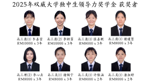 【2025年双威大学独中生领导力奖学金获奖者】